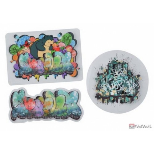 Pokemon Center Shibuya Grand Opening Graffiti Art Snorlax Set Of