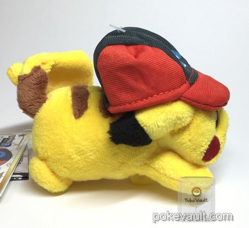 Pokemon Center 2017 Ash Hat Pikachu Clip On Beanbag Plush Toy (Version ...