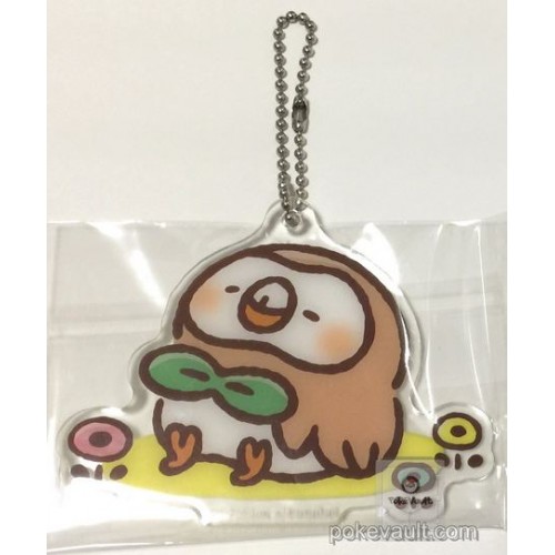 Pokemon Center 17 Pokemon Yurutto Campaign Rowlet Acrylic Plastic Keychain Version 5