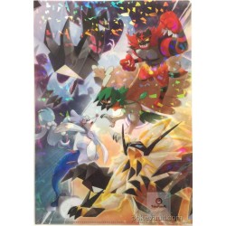 Pokemon Center 2017 A New Dawn Campaign Dusk Mane Dawn Wings Necrozma Primarina & Friends A4 Size Clear File Folder