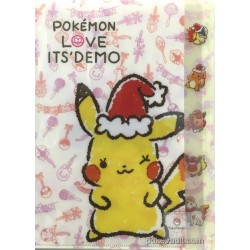 Pokemon 2017 Pokemon Love Its Demo Christmas Campaign Vulpix Flareon Cyndaquil Charmander Ponyta Pikachu A4 Size Clear File Folder Version #2 (5 Pocket Type)