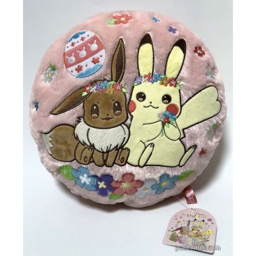 Pokemon Center 18 Easter Campaign Pikachu Eevee Plush Toy Cushion