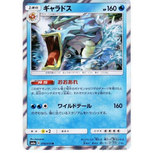 Pokemon 18 Sm 6a Dragon Force Gyarados Holofoil Card 016 053