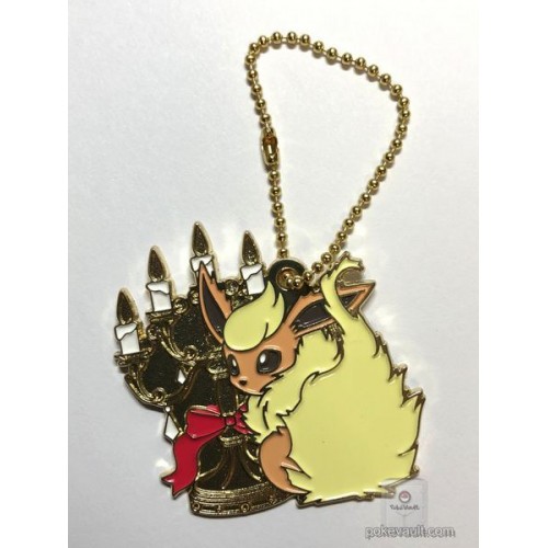 Pokemon Center 2018 Eievui & Antique Flareon Metal Keychain Charm Lottery Prize NOT SOLD IN STORES