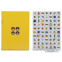 Pokemon Center 2018 Pokedolls Campaign Pikachu Mew Poliwhirl Snorlax & Friends Set Of 2 A4 Size Clear File Folders