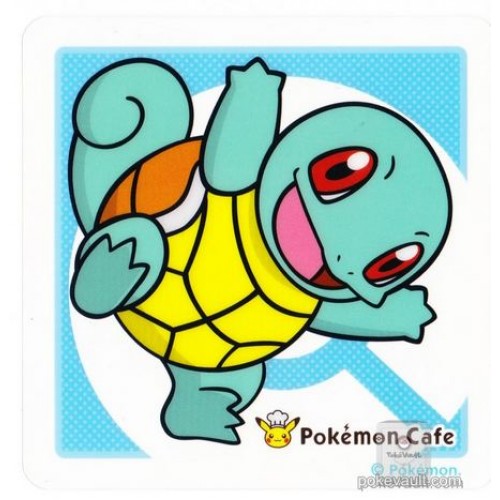 Pokemon Cafe 2018 Clear Plastic Coaster Lottery Prize Series #1 Squirtle NOT SOLD IN STORES