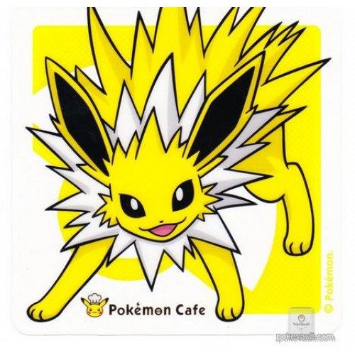 Pokemon Cafe 2018 Clear Plastic Coaster Lottery Prize Series #2 Jolteon NOT SOLD IN STORES