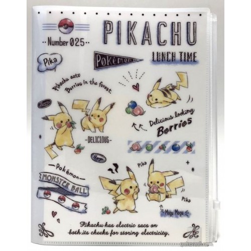 die cut 5 index A4 Clear Plastic Folder Pocket File / Pikachu Flower Details about   Pokemon 
