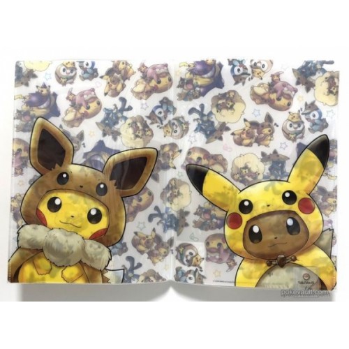 Pokemon Center FAN OF PIKACHU & EEVEE A4 Size Clear File double pockets Poncho 