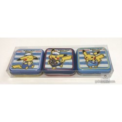 Pokemon Center Yokohama 2018 Renewal Opening Campaign Pikachu Set Of 3 Mini Candy Collector Tins