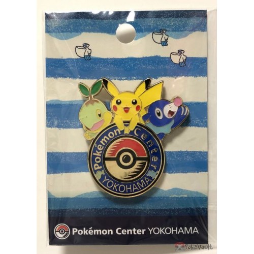 Pokemon Center Yokohama 18 Renewal Opening Campaign Pikachu Turtwig Popplio Pin Badge