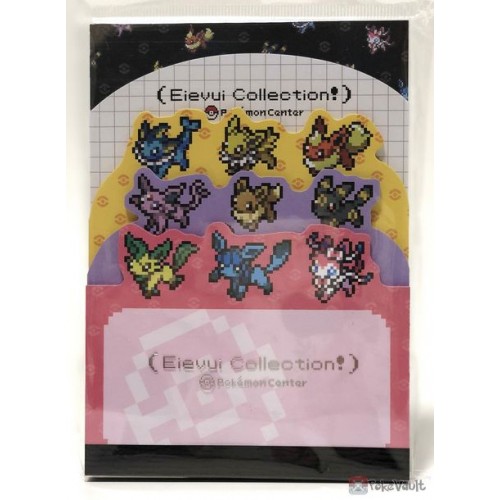 Pokemon Center 2019 Eevee Dot Collection Campaign Eevee Espeon Flareon Glaceon Jolteon Leafeon Sylveon Umbreon Vaporeon Memo Pad
