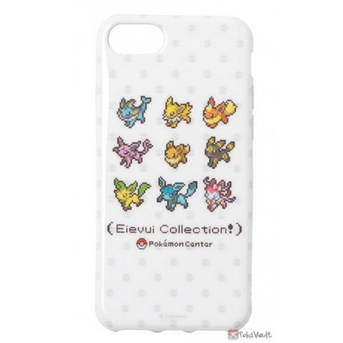 Pokemon Center 2019 Eevee Dot Collection Campaign Eevee Espeon Flareon Glaceon Jolteon Leafeon Sylveon Umbreon Vaporeon iPhone 6/6s/7/8 Mobile Phone Soft Cover