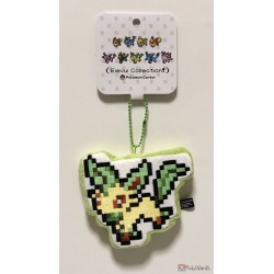 Pokemon Center 2019 Eevee Dot Collection Campaign Leafeon Mascot Plush Keychain