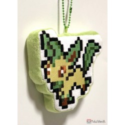 Pokemon Center 2019 Eevee Dot Collection Campaign Leafeon Mascot Plush Keychain