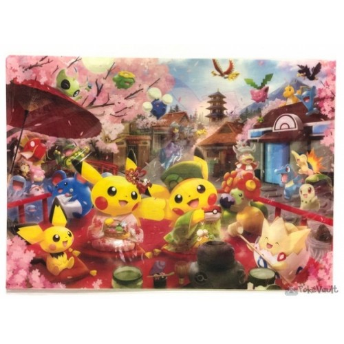 Pokemon Center Kyoto 19 Renewal Opening Campaign Pikachu Togepi Pichu Celebi Friends Size Clear File Folder