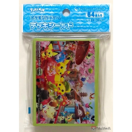 Pokemon Center Kyoto 19 Renewal Opening Campaign Pikachu Pichu Bellossom Friends Set Of 64 Deck Sleeves