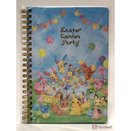 Pokemon Center 2019 Easter Garden Party Campaign Pikachu Eevee Minun Plusle & Friends Spiral Notebook