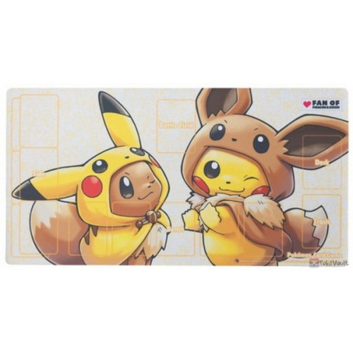 Pokemon Center 2019 Fan Of Pikachu Eevee Official Premium Half Rubber Playmat