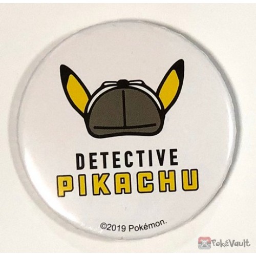 Pokemon Center 2019 Detective Pikachu Movie Character Collection Pikachu Tin Can Badge Version 4