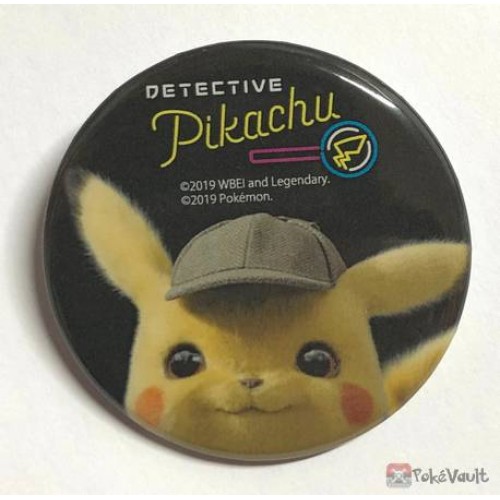 Pokemon Center 2019 Detective Pikachu Movie Pikachu Tin Can Badge Version 1