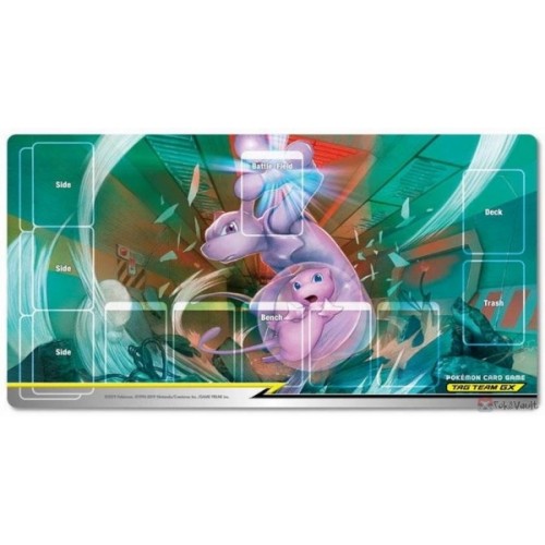 Pokemon Center 2019 SM#11 Miracle Twins Mewtwo Mew Official Premium Half Rubber Playmat