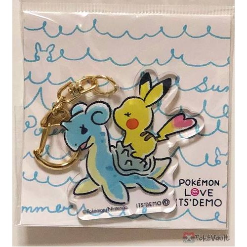 Pokemon 19 Pokemon Love Its Demo Campaign Lapras Pikachu Acrylic Plastic Keychain