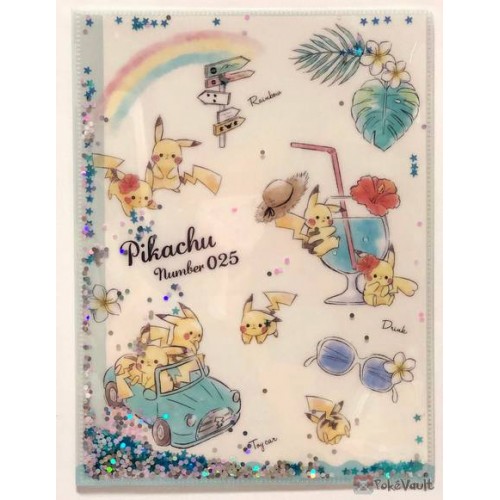 Pokemon Center 19 Pikachu Number 025 Campaign Size Clear File Folder With Glitter Version 2