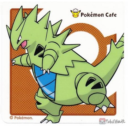 Pokemon Cafe 2019 Clear Plastic Coaster Lottery Prize Series #7 Tyranitar NOT SOLD IN STORES