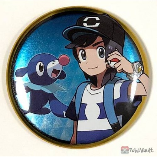 Pokemon Center 2019 Alola Button Collection (Part A) Elio Popplio Large Size Metal Button