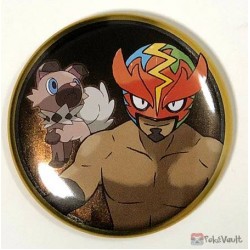 Pokemon Center 2019 Alola Button Collection (Part B) Masked Royal Rockruff Large Size Metal Button