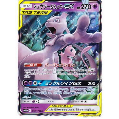 Pokemon 2019 Sm12a Tag All Stars Mewtwo Mew Gx Holofoil Card 052173