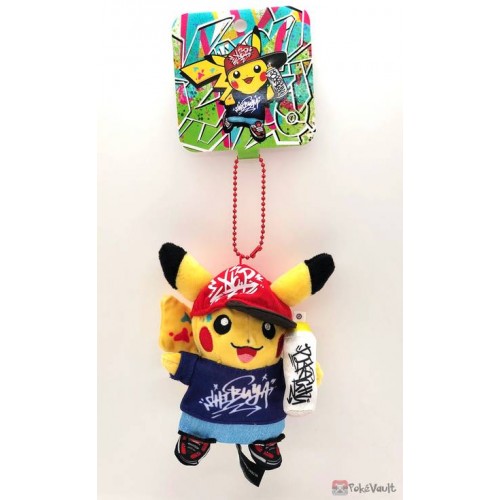 Pokemon Center Shibuya 19 Grand Opening Graffiti Art Pikachu Mascot Plush Keychain