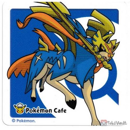 Pokemon Cafe 2019 Clear Plastic Coaster Lottery Prize Series #8 Zacian NOT SOLD IN STORES