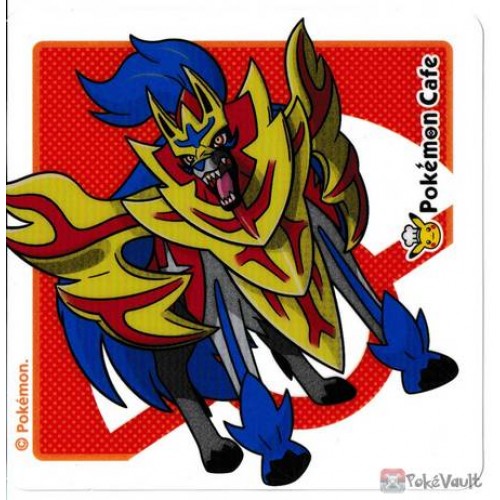 Pokemon Cafe 2019 Clear Plastic Coaster Lottery Prize Series #8 Zamazenta NOT SOLD IN STORES