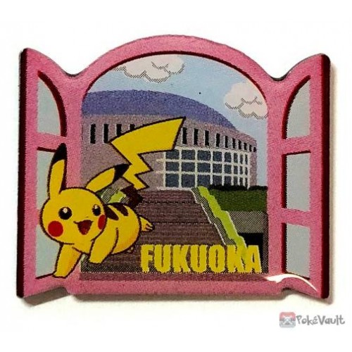 Pokemon Center Fukuoka 18 Pikachu Pin Badge 2 Fukuoka Dome
