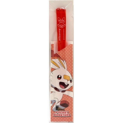 Pokemon Center 2020 Scorbunny Clear Plastic Bento Size Chopsticks