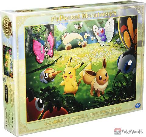 Pokemon 2019 Eevee Butterfree Snorlax 1000 Piece Jigsaw Puzzle