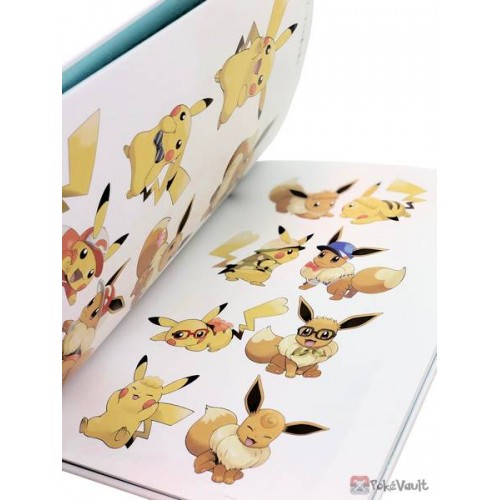 Pokemon Center 2018 Lets Go Pikachu Eevee Hardcover Art Book