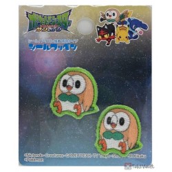 Pokemon 2016 Rowlet Embroidered Set Of 2 Iron-On Sticker Patches (Small Size)