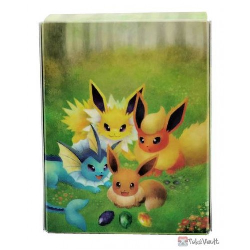 Pokemon Center 2020 Vaporeon Flareon Jolteon Eevee Card Deck Box Holder