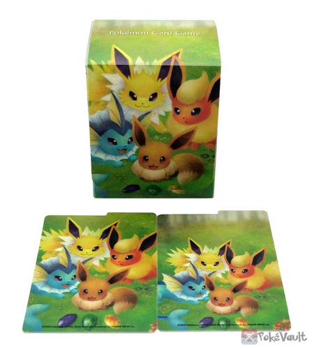 Pokemon Center 2020 Vaporeon Flareon Jolteon Eevee Card Deck Box Holder