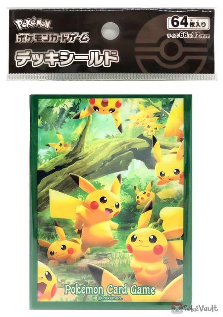 Pokemon Center 2020 Pikachu Forest Set Of 64 Deck Sleeves