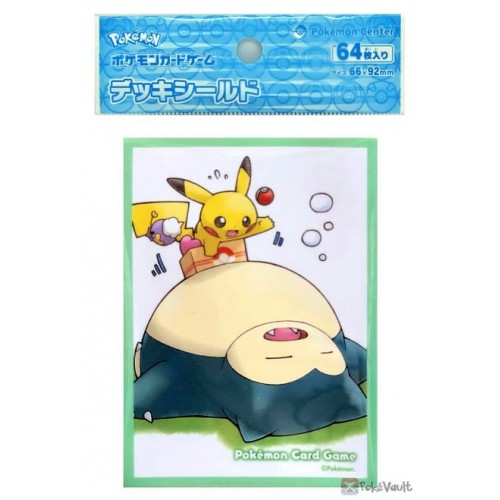 Pokemon Center Snorlax Pikachu Set Of 64 Deck Sleeves