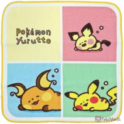 Pokemon Center Raichu Pikachu Pichu Hand Towel Yurutto 3