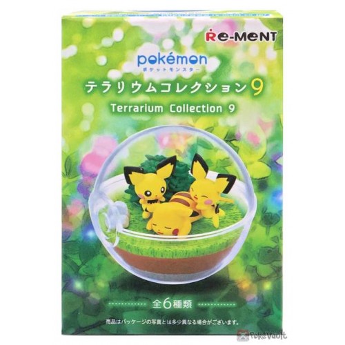 RE-MENT Pokemon Terrarium Collection 9 Poke Ball Case Toy Figure Pikachu & Pichu
