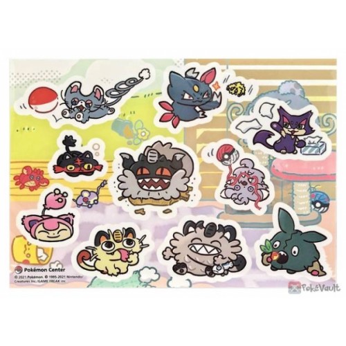 Pokemon Center 2021 Skitty Sneasel Galarian Meowth Day Sticker Sheet