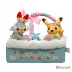 Pokemon Center 2021 Pikachu Scorbunny Easter Plush Tissue Box Cover