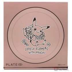 Pokemon Center 2021 Pikachu Comfey Lovely Flowers Ceramic Plate Small (Pink)