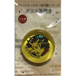Pokemon Center 2018 Kirie Paper Cutout Campaign Pikachu Glass Chopsticks Holder